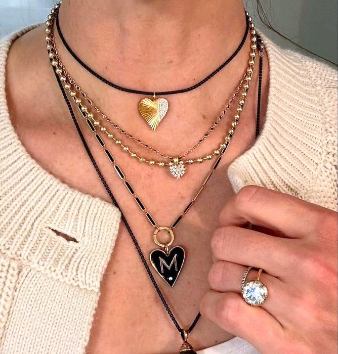 14k Solid Gold Bezel Set 1.70mm Black Diamond Tennis Necklace