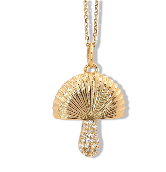 Diamond Mushroom Pendant