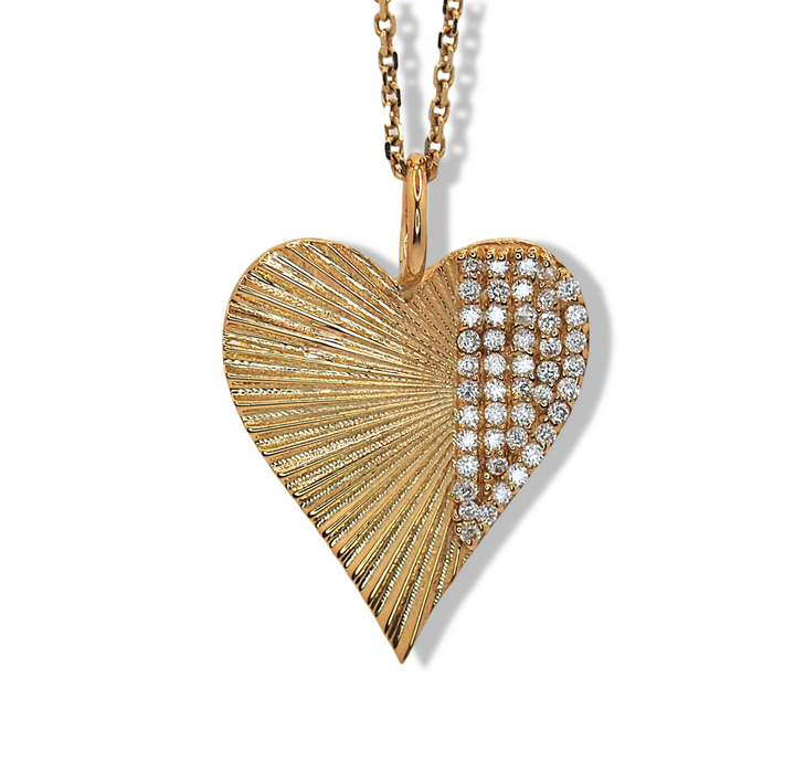 Sunrise Diamond Pendant - Large Size