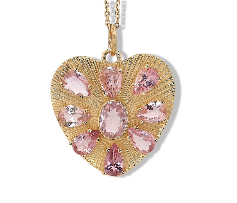 All My Love Pendant in Pink Tourmaline